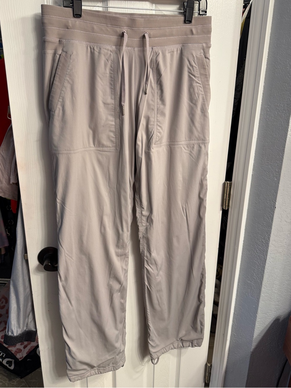 lululemon athletica dance studio pants size 10 Light Taupe Drawstring Joggers